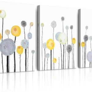 DZRWUBHS Abstract Dandelion Flowers Watercolor Paintings Canvas Wall Art For Living Room Bedroom Office Wall Decor Modern Wall Pictures