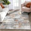 vivorug Washable Rug, Ultra Soft Area Rug 3×5, Non Slip Abstract Rug Foldable